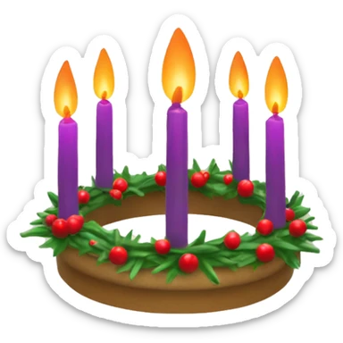 Advent wreath with candles sticker
