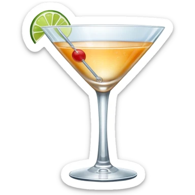 empty cocktail glass sticker