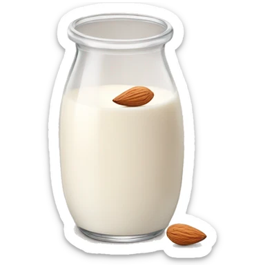 almond milk sticker
