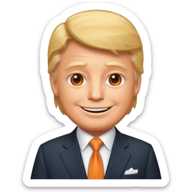 A Telegram emoji style of trump sticker