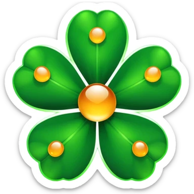 real cosmos star, but with clover, to make star look like lucky star, but main point is star, make it more star like real star emoji, make star with 5 edges sticker