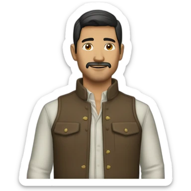 hombre moreno con jaqueca sticker