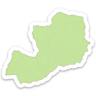 a green map of poland sticker