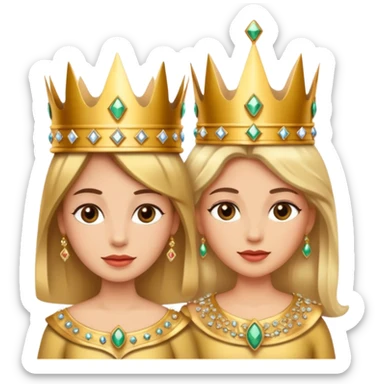 king and queen crown sticker