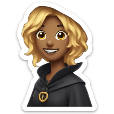Young Witch smiling sticker