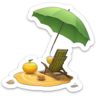 Yogui beach with sun chakra sticker