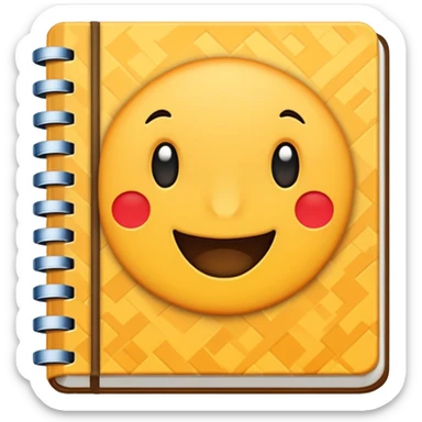 patterned notebook sticker