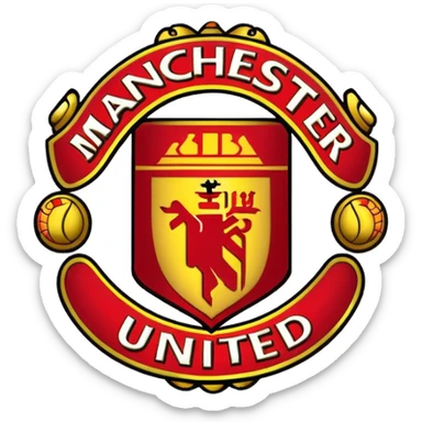 Manchester united logo sticker