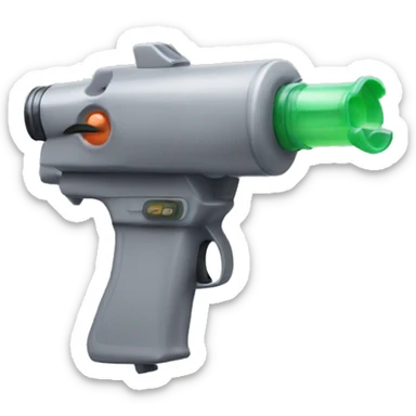 Grey squirt gun sticker