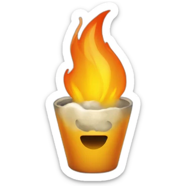 du feu avec le nombre 42 sticker