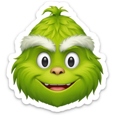 Create a Grinch emoji for a teams chat but make it more original style to the movie sticker