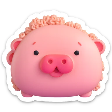 minced pork, clean, minimal, cute, well-lit, soft shadow, white background sticker