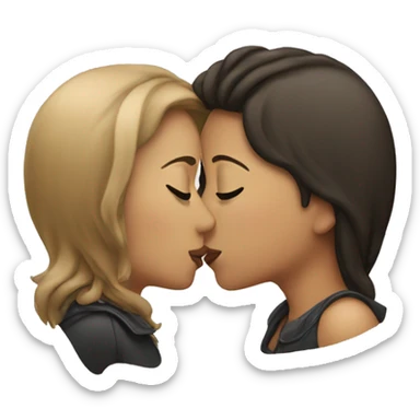 2 women kissing  sticker