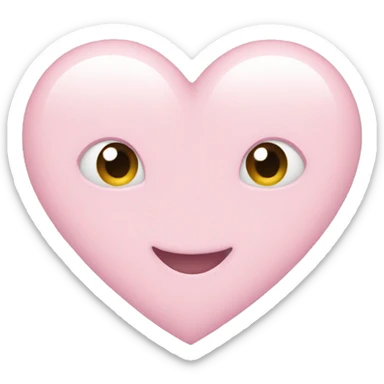 Light pink heart  sticker