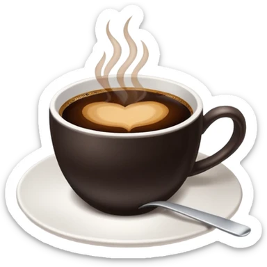 coffe and paper sticker