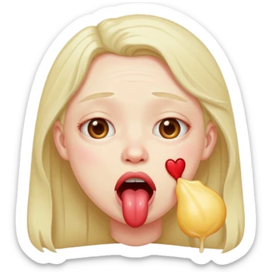 in love drooling ugly sticker