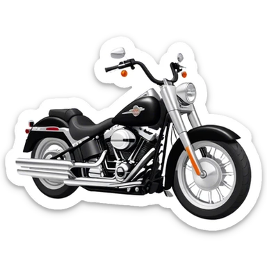 Harley-Davidson Cruiser - Harley-Davidson Softail (Model Year: 2021) (Iconic colour: Black) sticker