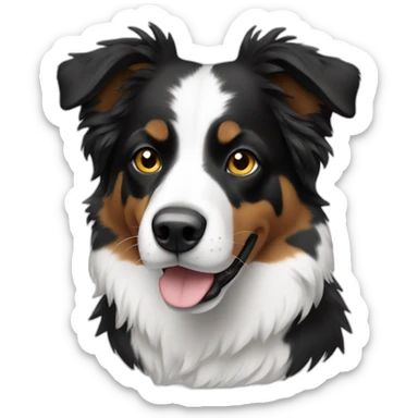 black and white aussie sticker