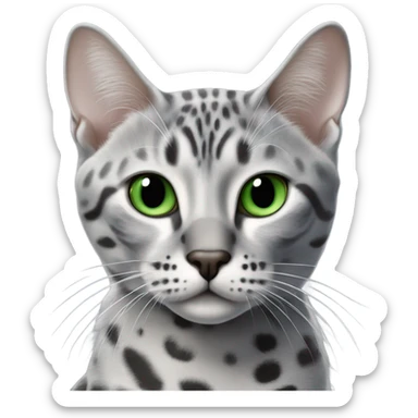 Cool grey Egyptian Mau sticker