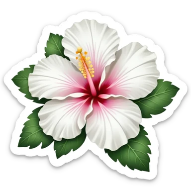 An white hibiscus emoji to copy and paste sticker