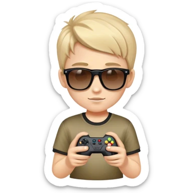 gaming cubby boy and he has a sunglass sticker
