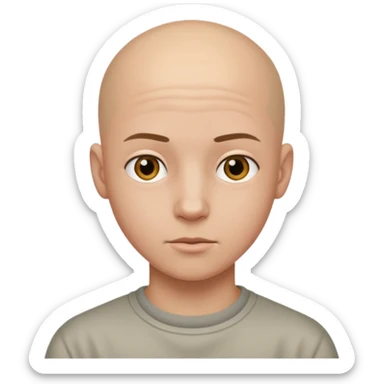 bald teenager sticker