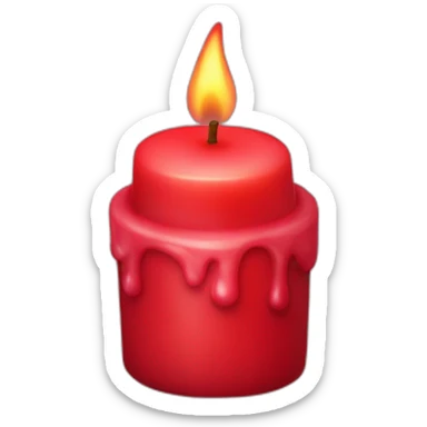 fat red candle sticker