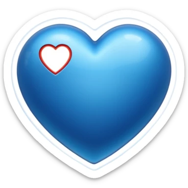 blue heart with a satellite sticker