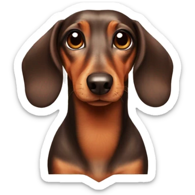 Dachshund cute face lovely sticker