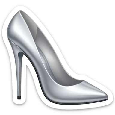 tacones plateadas sticker