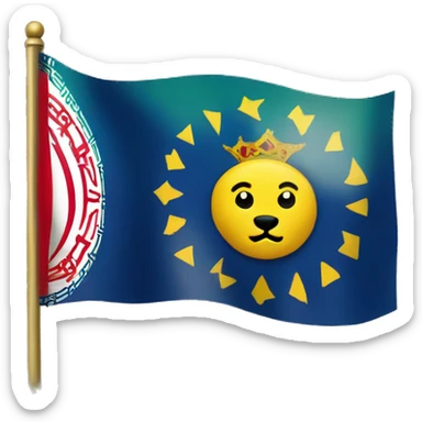flag Iran lion-sun sticker
