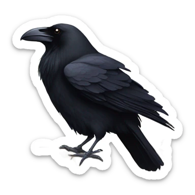 Raven riding on a buffalo’s back sticker