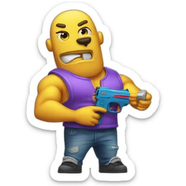 xl bully with watergun sticker