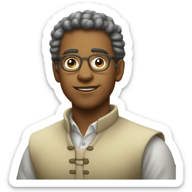 Oveja campo pastor joven sticker