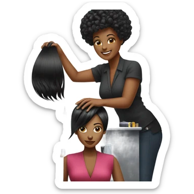 Black Hairstylist sticker