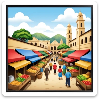 a centre of commerce; a market of British colonialism sticker