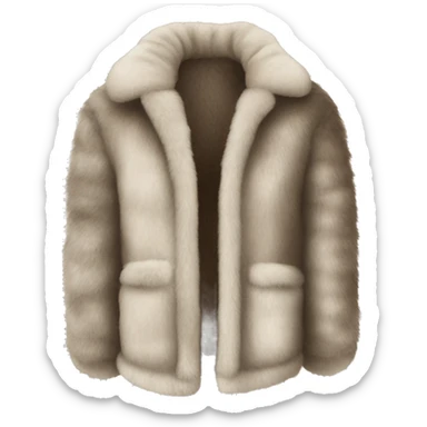 Faux fur jacket sticker