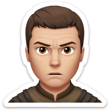gofery angry  from Games of throne character face only younger sticker