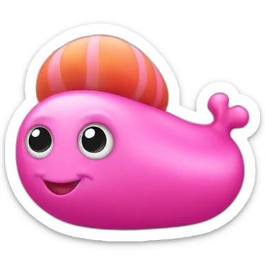 Pink slug with bikini sticker