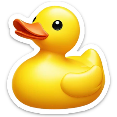 yellow rubber duck sticker