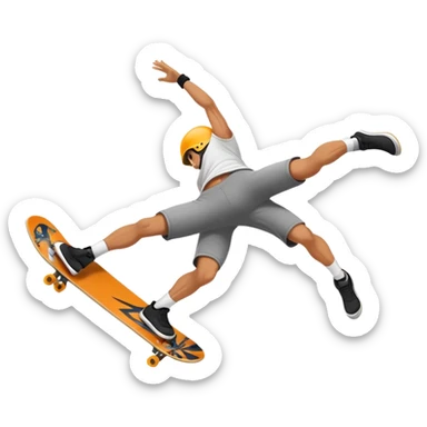 Guy hitting a backflip on skateboard sticker