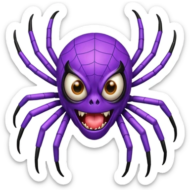 make me a purple web spider sticker