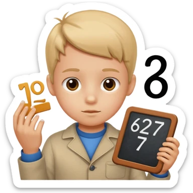 Kid doing 67 sticker