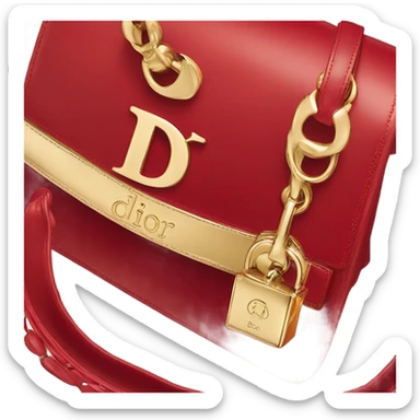 Red dior bag sticker