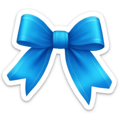 blue ribbon or bow sticker