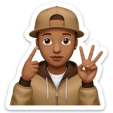 Jul french rapper hand sign emoji sticker