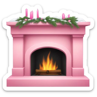Winter Pink FirePlace sticker
