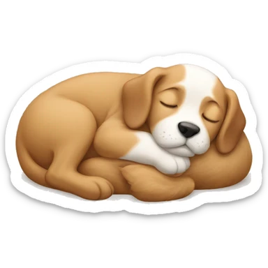 Sleeping puppy sticker