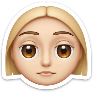 standard eye emoji with eyelid halfway closed, mid-blink sticker