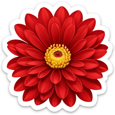 chrysanthemum flower red sticker